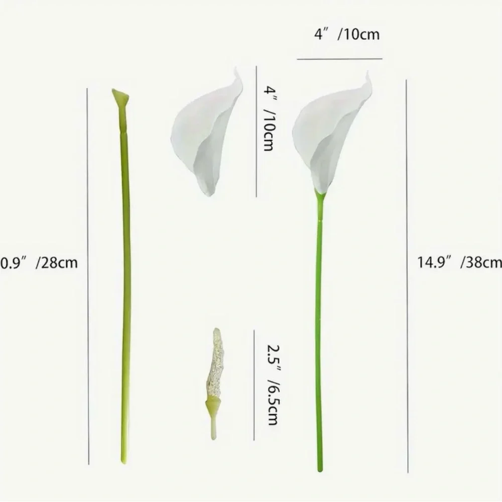 Chic White Calla Lily Faux Floral Arrangement - Picture 8 of 9